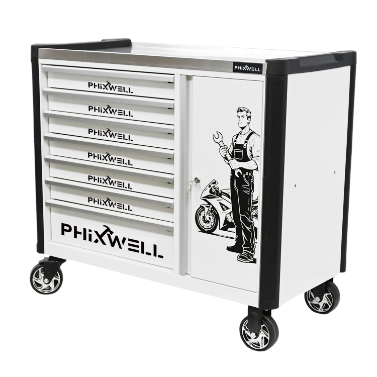 719516 PHIXWELL 7-laatikkoinen uuden mallin työkalukaappi