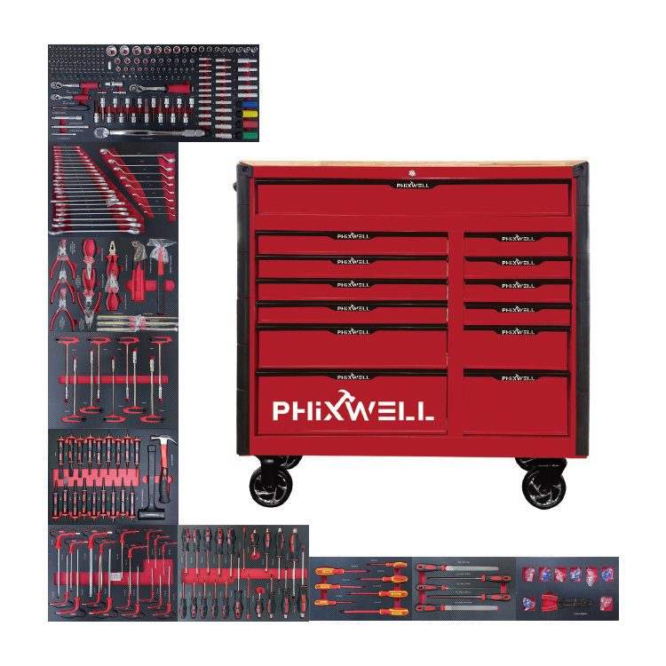 719518 PHIXWELL 13 laatikkoinen iso työkalukaappi